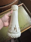 Antique Victorian Dithridge White Milk Glass Flame 9" Vase 1910