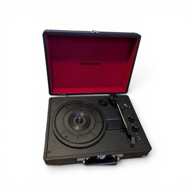 Crosley Cruiser Plus CR8005F-BK 3-Speed Bluetooth Vinyl Record Player Turntable