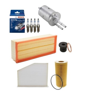 FULL FILTERS + BOSCH SPARK PLUGS SERVICE KIT FOR VW SCIROCCO GT 2.0 MK3 08-17