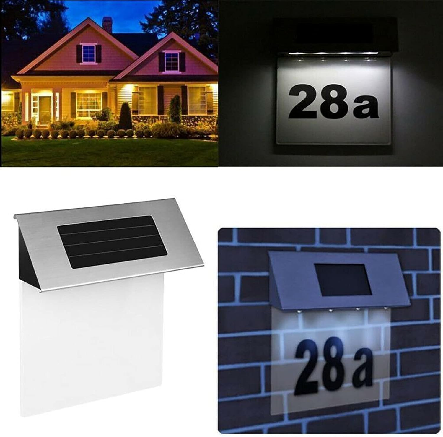 House Numbers Plaques with Solar Light Door Number Plaques House Signs with Ligh