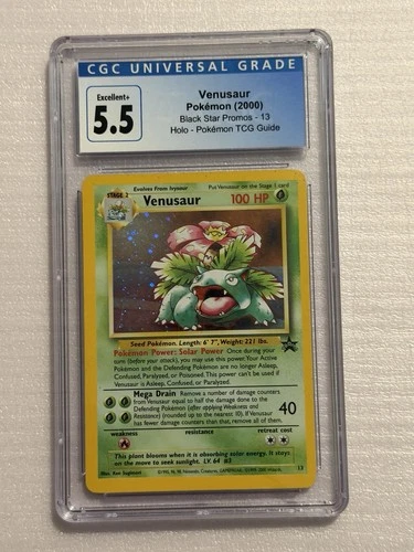 Venusaur - 13/53 Holo - Black Star Promo Pokemon EN 2000 - CGC 5.5