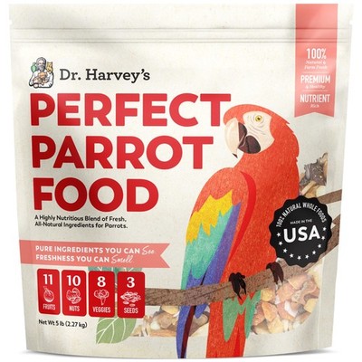 Dr. Harveys Perfect Parrot Blend - Natural Food for Large Parrots 5 pounds