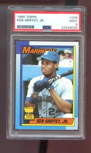 1990 Topps #336 Ken Griffey Jr. All-Star Rookie PSA 9 Graded Baseball Card MLB