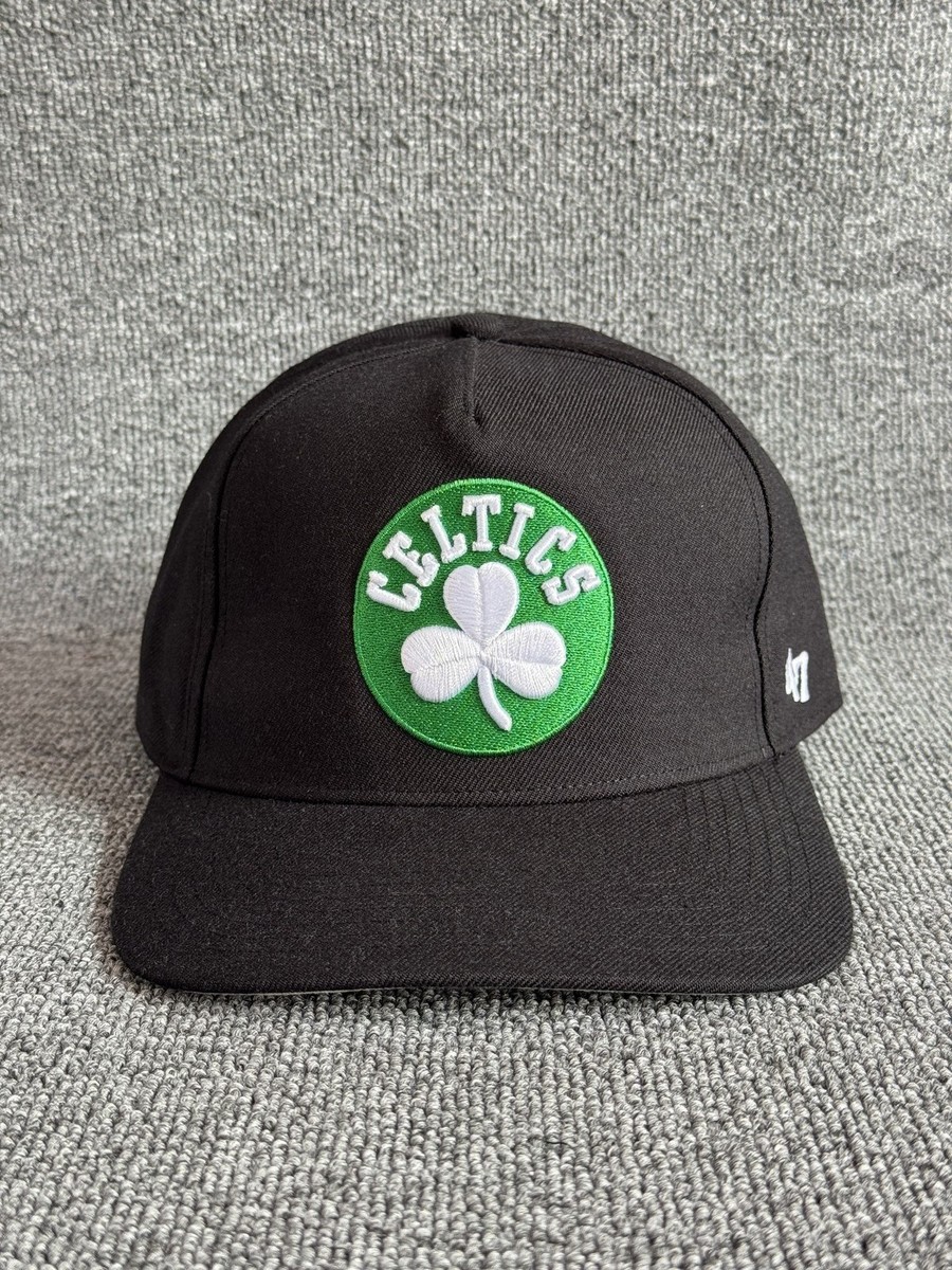 '47 Brand Boston Celtics Strapback Curved Brim Black Green NBA Hat Adjustable