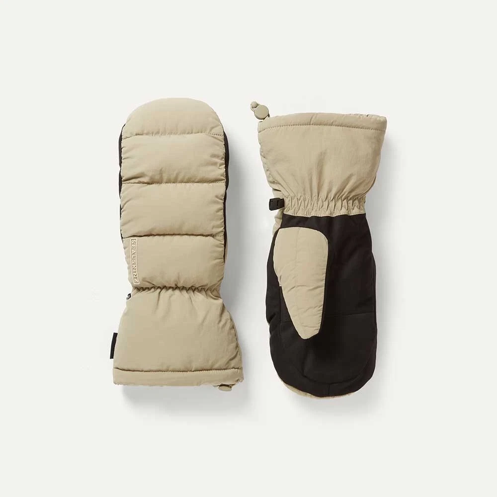 SealSkinz Langley Waterproof Women's Lightweight Insulated Puffer Mittens -Cream