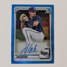 2020 1st Bowman Chrome Jeff Hakanson Auto Blue Refractor 35/150 CDA-JH
