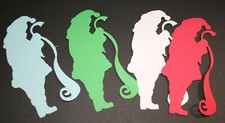 5 SANTA list cardstock paper die cut embellishments scrapbook / card making