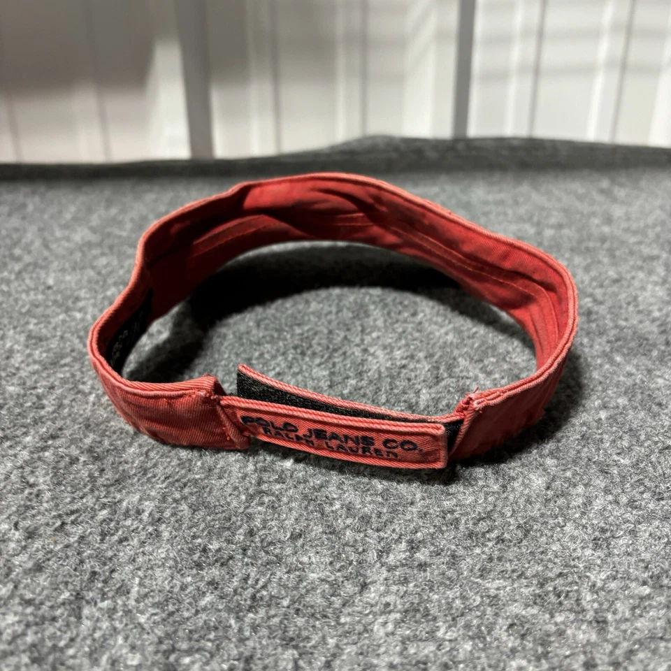 Polo Jeans Visera Sombrero Gorra Adulto Talla Única Rojo Ajustable Ralph Lauren* Foto 4 de 4
