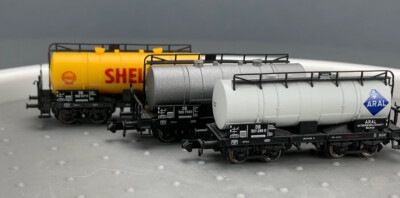 N Scale Brawa #1941 Three Tank Car Set Shell, Aral & Rutgerswerke N0362