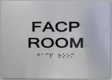 FACP Room Sign - Aluminum, Brush Silver, Size 5X7 The Sensation..-REF24-1027