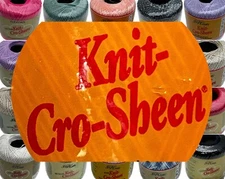 New sealed: J&P Coats KNIT-CRO-SHEEN 100% Mercerized Crochet Cotton: 24 colors