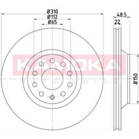 Kamoka 2X Bremsscheibe Hinten Ø310 Mm FüR VW Passat Variant 3C5 2.0 TDI 16V 365