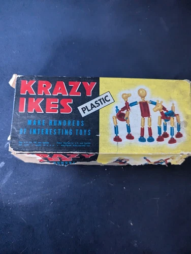 Krazy Ikes 1950s Plastic Building Toy w/ instruction Sheet Whitman Co.