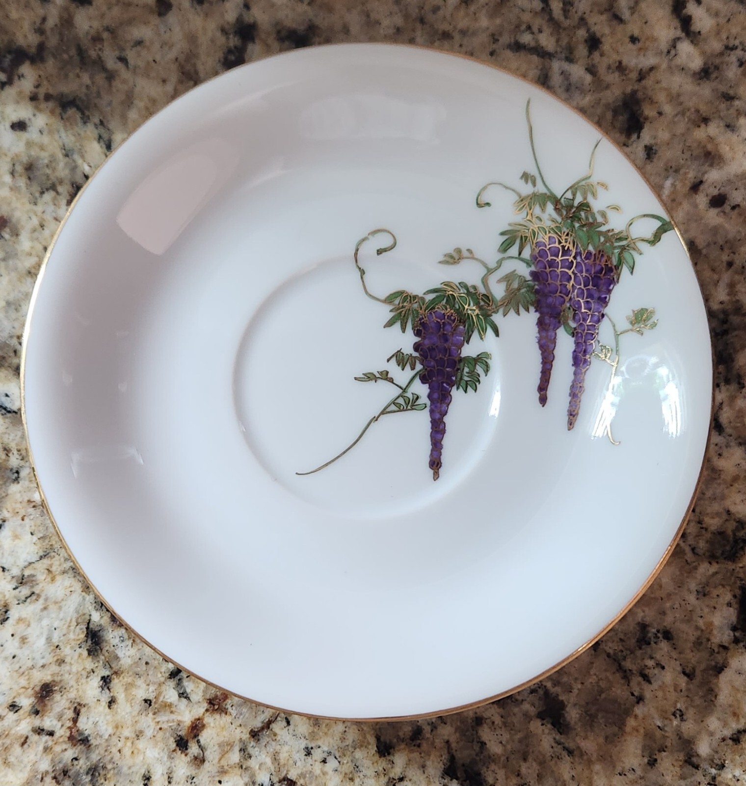 Vintage Koshida Wisteria Garland Hand Painted Tea Cup/Saucer Plates