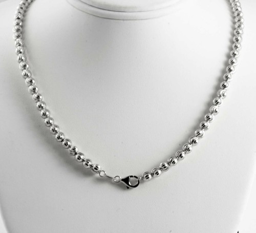 Bead Moon Cut Chain Necklace 22 