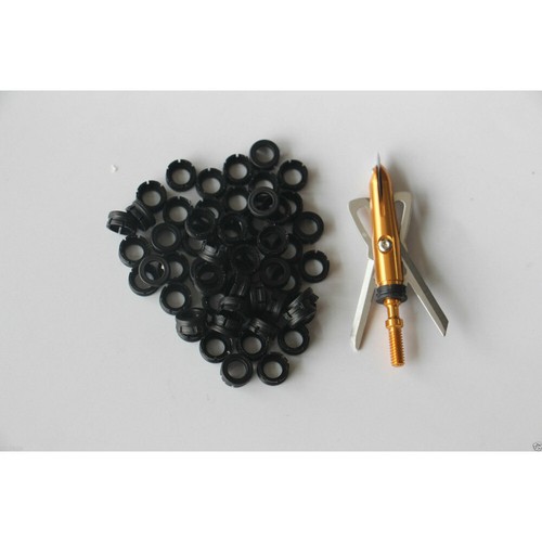 100Pcs Shock Collars Performance O-Ring Hunting Rear Deploying SlipCam Broadhead - Picture 13 of 18