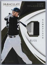 2018 immaculate Nicky Delmonico 3-Color NamePlate Relic Chicago White Sox 01/15