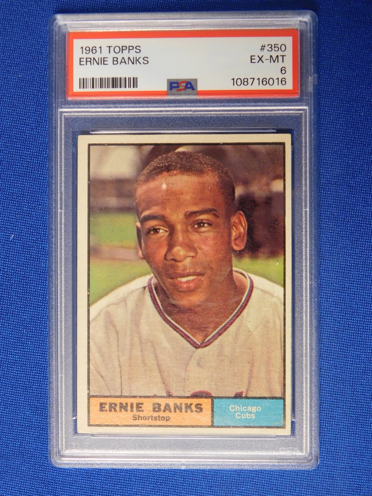 1961 Topps Baseball Ernie Banks #350 PSA 6