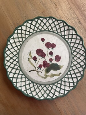 Raymond Waites Cornucopia Dinner Plate 11” Scalloped Rim Berries