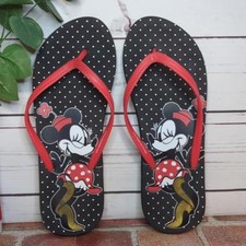 Disney Minnie Mouse Thong Flip Flop Sandals Red, Black, and White Size 11 12