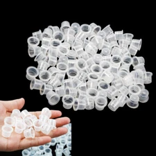 100/300/500X Tattoo Ink Cups Mixed Size Permanent Clear Holder Container S M L