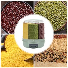 Dispenser cereali 6 scomparti 12 kg contenitore dispenser cereali girevole contenitore cereali