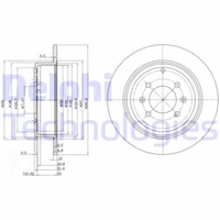 2X Delphi BG2873 Bremsscheibe FüR Peugeot