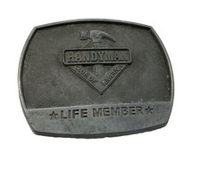 1996 Well Used HANDYMAN Club Of America LIFE MEMBER 3 Belt Buckle