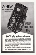 1953 Zeiss Ikon Ikoflex Iia: Striking Pictures Vintage Print Ad