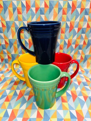 NEW set of 4 FIESTA LATTE bistro MUG 18 oz mixed colors FIESTAWARE Ships  Free | eBay
