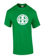 Vintage BNSF T-shirt RETRO Railroad TRAIN White Irish Green Tee Shirt S-5XL