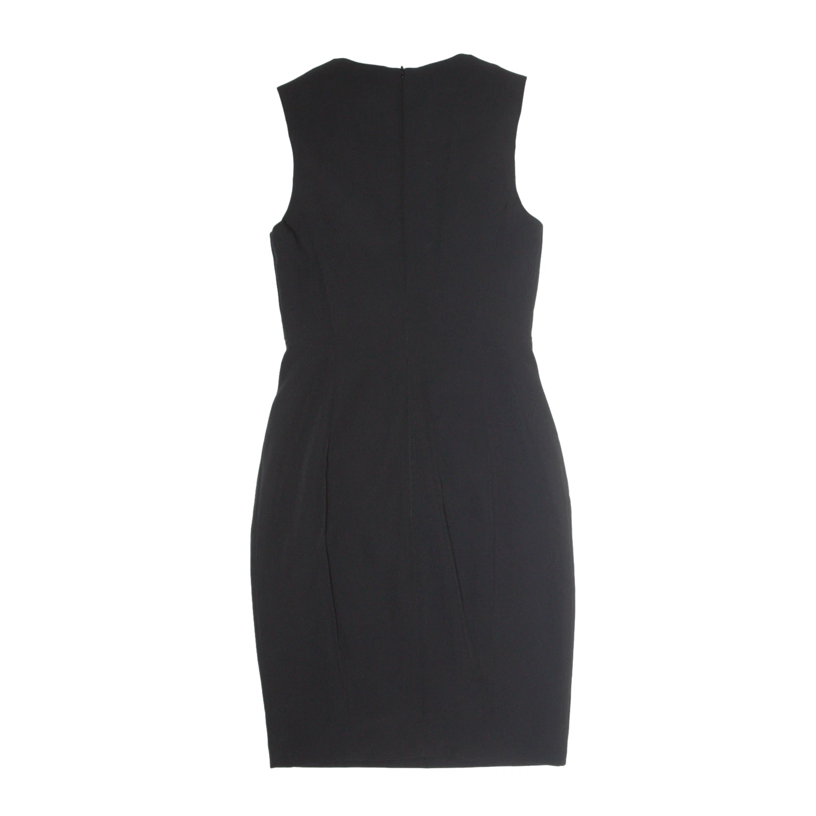 VERSACE COLLECTION abito a tubino ritagliato nero senza maniche lunghezza ginocchio donna UK 8