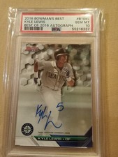 2016 Bowman's Best Kyle Lewis AUTOGRAPH#B16KL Graded PSA 10 Rookie Baseball Card. rookie card picture