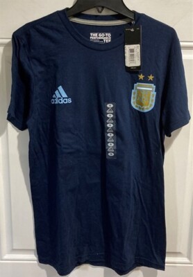 Lionel Messi Argentina #10 Soccer Adidas Navy Blue Mens Size XL