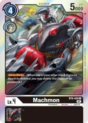 Light Play, English Digimon Machmon - BT6-059 - R - Foil Double Diamond (BT06) D