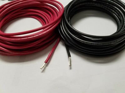 14 GAUGE POWER WIRE RED & BLACK 25 FT EACH PRIMARY AWG STRANDED MARINE GRADE 