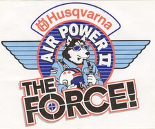 Husqvarna Air The Force Air Power Ii Siberian Husky Dog Retro 80s T-shirt Xl