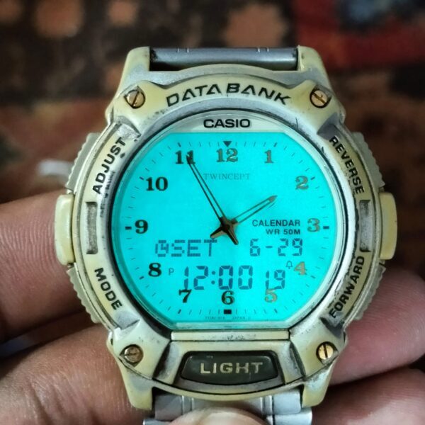 Casio Data Bank ABX-67 Module 1758 Ana-Digi Quartz Vintage Men's