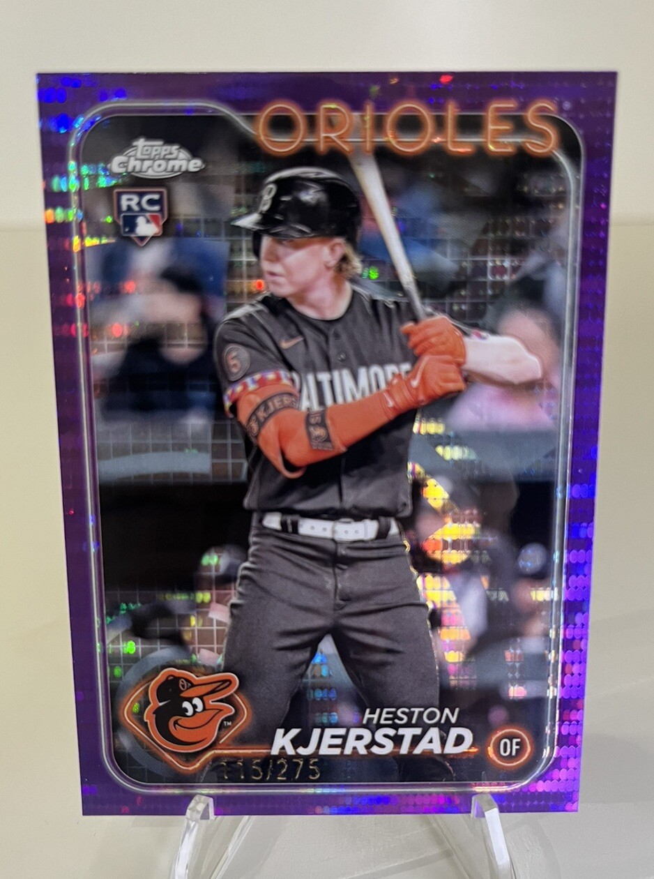 Heston Kjerstad - #/275 - PURPLE SONAR - ROOKIE RC - 2024 Topps Chrome - 142