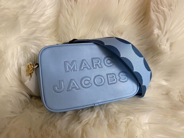 Marc Jacobs Flash Leather Crossbody Bag Dark Grey W/ Orange Strap 
