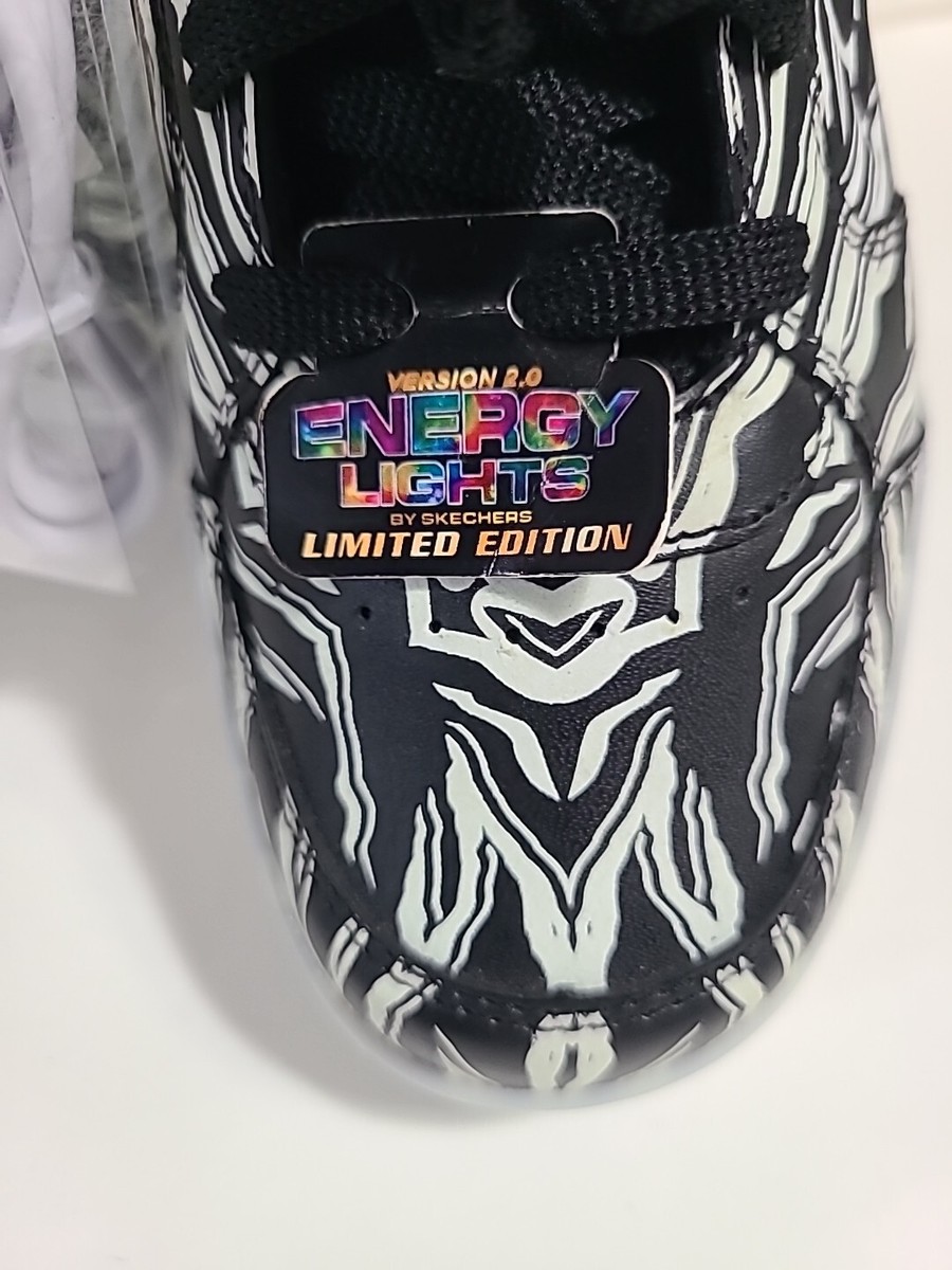 Skechers Energy Light Up 2.0 Boy's Girl's Zebra Athletic