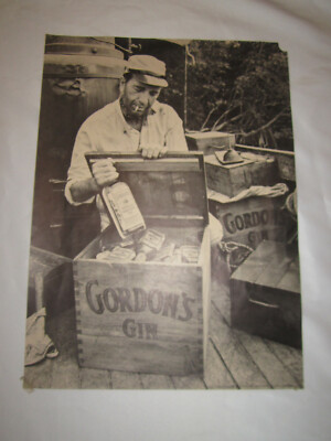 Humphrey Bogart African Queen Gordon's Gin Poster 1981