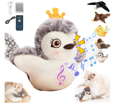 Viralhuntz Cat Toy, Cat Toys Interactive, Chirping Bird Cat Toy Flapping Wings