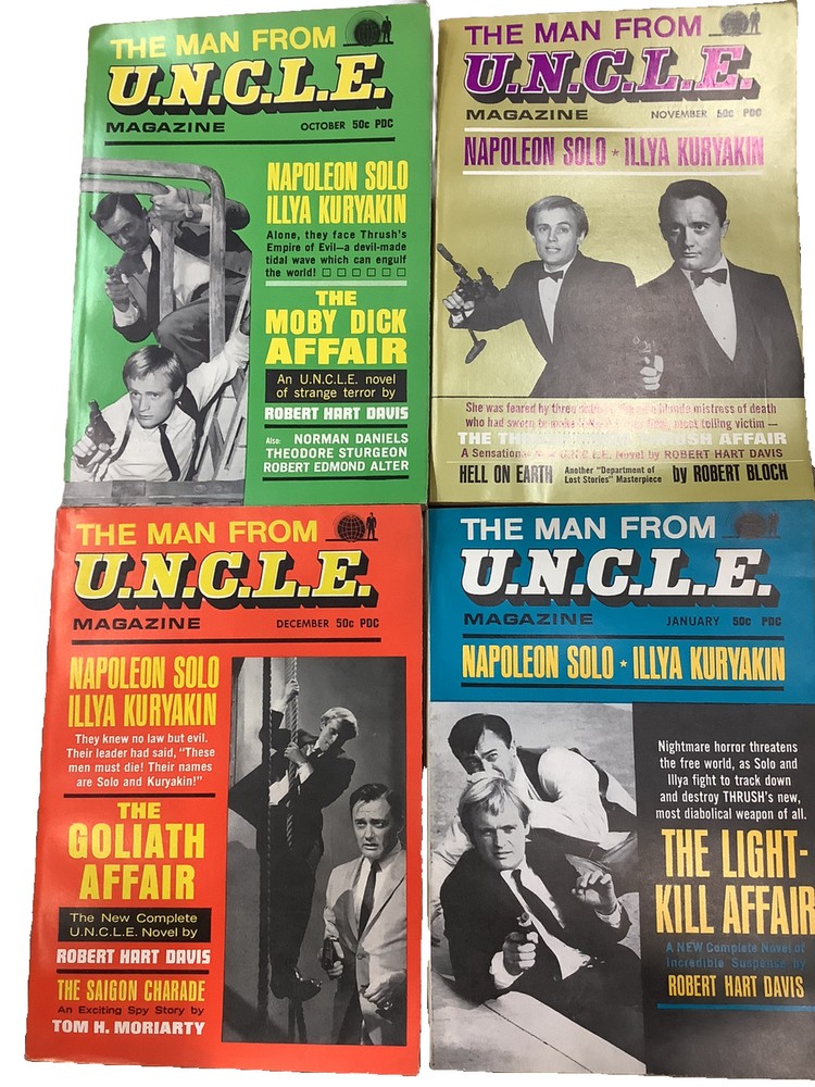 The Man From U.N.C.L.E. Vol.2 Issues 3-6 1966 Digest Magazines