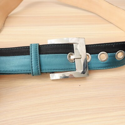 DOLCE GABBANA Belt 34 85 Italian Leather Dress Luxury Blue  display picture 3