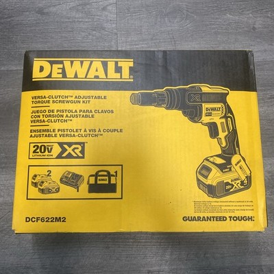 DEWALT DCF622M2 20V MAX XR Cordless Versa-Clutch Adjustable Torque Screwgun Kit