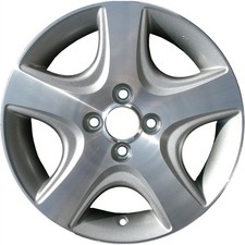 63868 Used 15x6 Alloy Wheel Rim Medium Charcoal Textured And Machined 63868 Used 15x6 Alloy Wheel Rim Medium Charcoal Textured And Machined