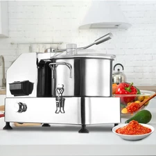 110V Electric Vegetable Chopper Stainless Steel Cutter Commercial Food Processor