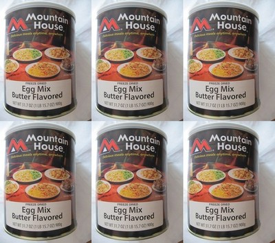 6 PK HUGE #10 Cans Mountain House Scrambled Eggs Freeze Dried Survival 2042+
