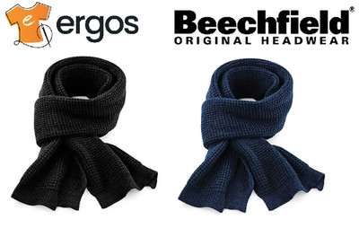 BEECHFIELD CLASSIC WAFFLE KNIT SCARF Acrylic Knit Scarf B424 Unisex